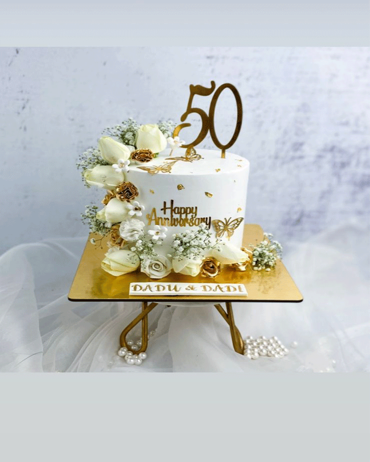50th Customized Anniversary Cake